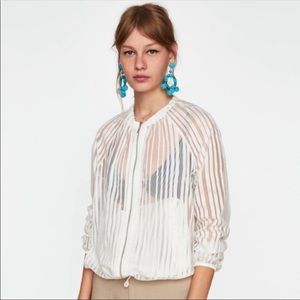Zara Semi Sheer White Jacket